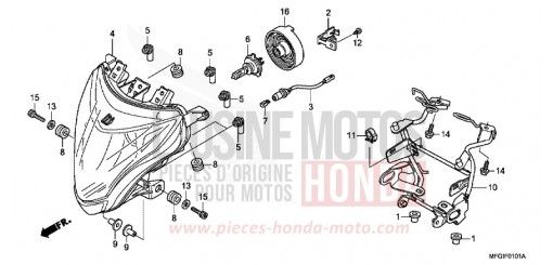 PROJECTEUR (2) CB600FAC de 2012